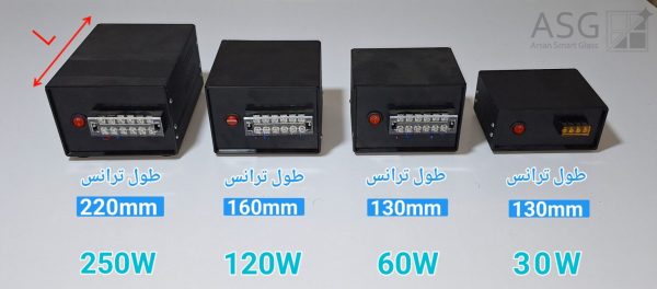 ترانس برق مخصوص شیشه هوشمند 250W - تصویر 2
